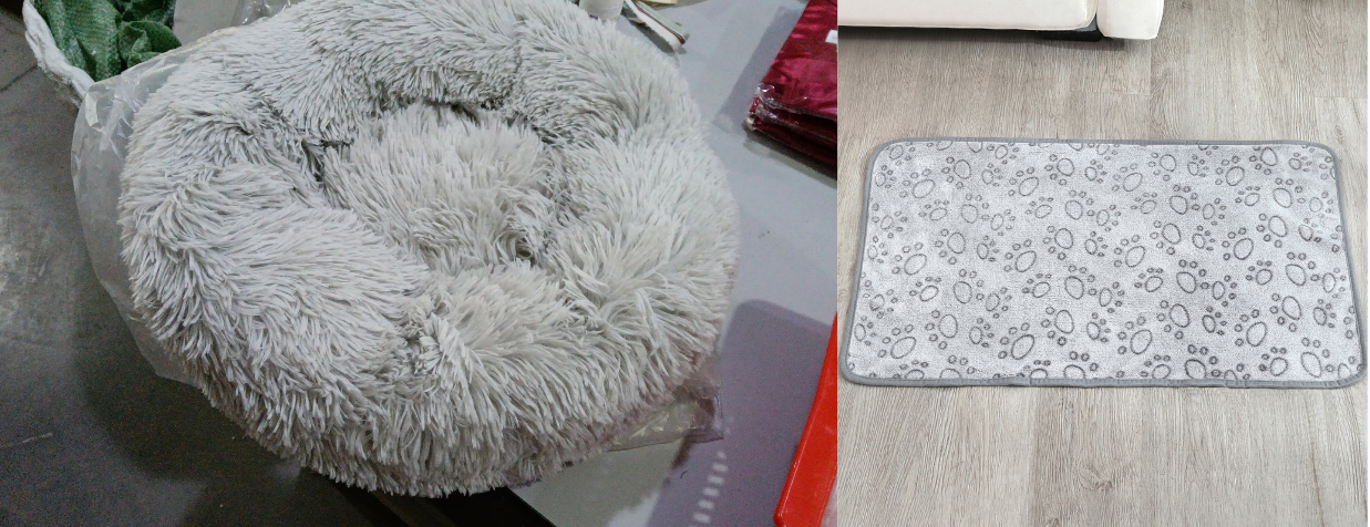 Round Plush Pet Bed for Small Dogs and Cats