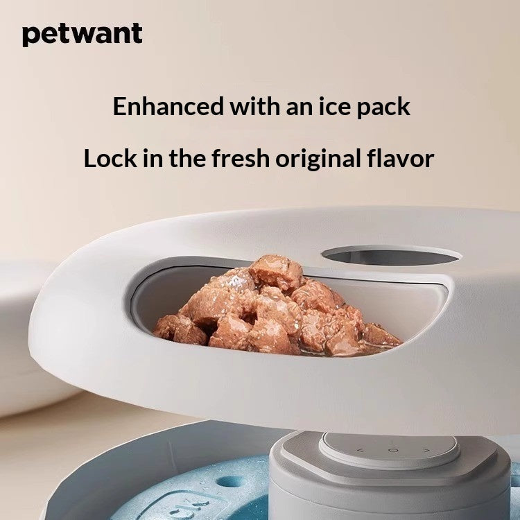 Smart App Remote Automatic Freeze Dried Snack Cat Feeder Device