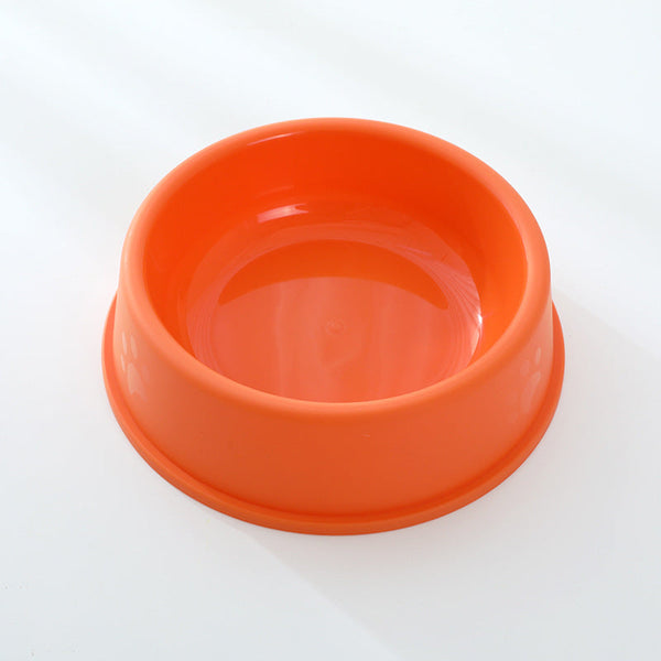 Plastic Frosted Footprints Pet Feeding Water Bowl for Cats Dogs