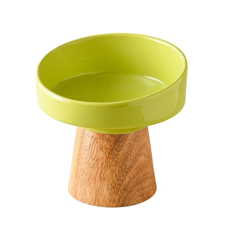 Elevated Ceramic Pet Food Water Bowl for Cats Dogs Puppies