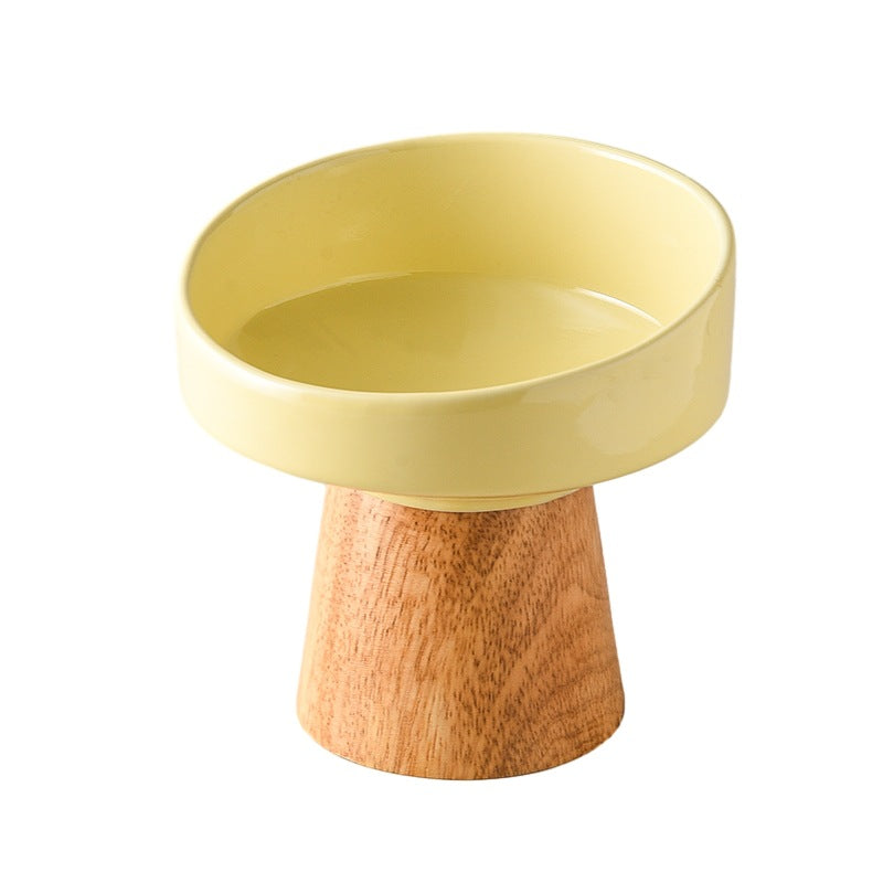 Elevated Ceramic Pet Food Water Bowl for Cats Dogs Puppies