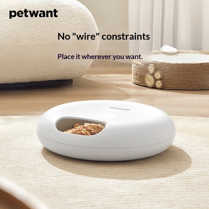 Smart App Remote Automatic Freeze Dried Snack Cat Feeder Device