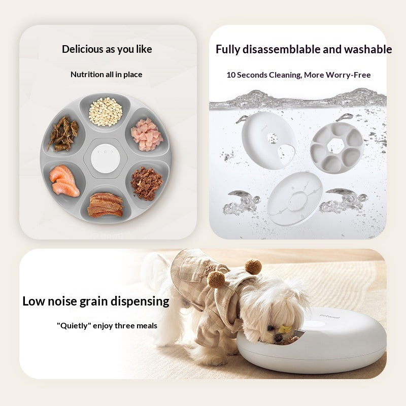 Smart App Remote Automatic Freeze Dried Snack Cat Feeder Device