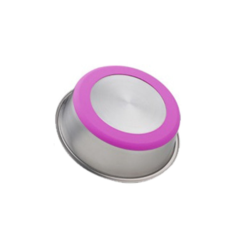 Silicone Stainless Steel Pet Feeding Water Bowl for Cats Dogs