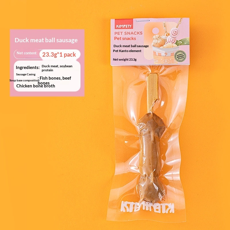 Pet Dried Meat Skewers Oden Stick Treats Snacks