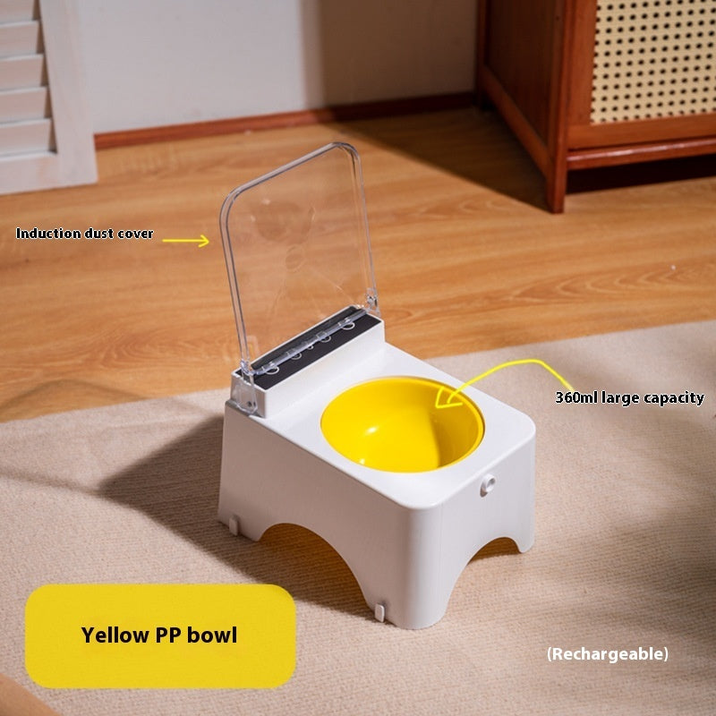 Pet Cat Automatic Lid Opening Feeding Bowl Feeder