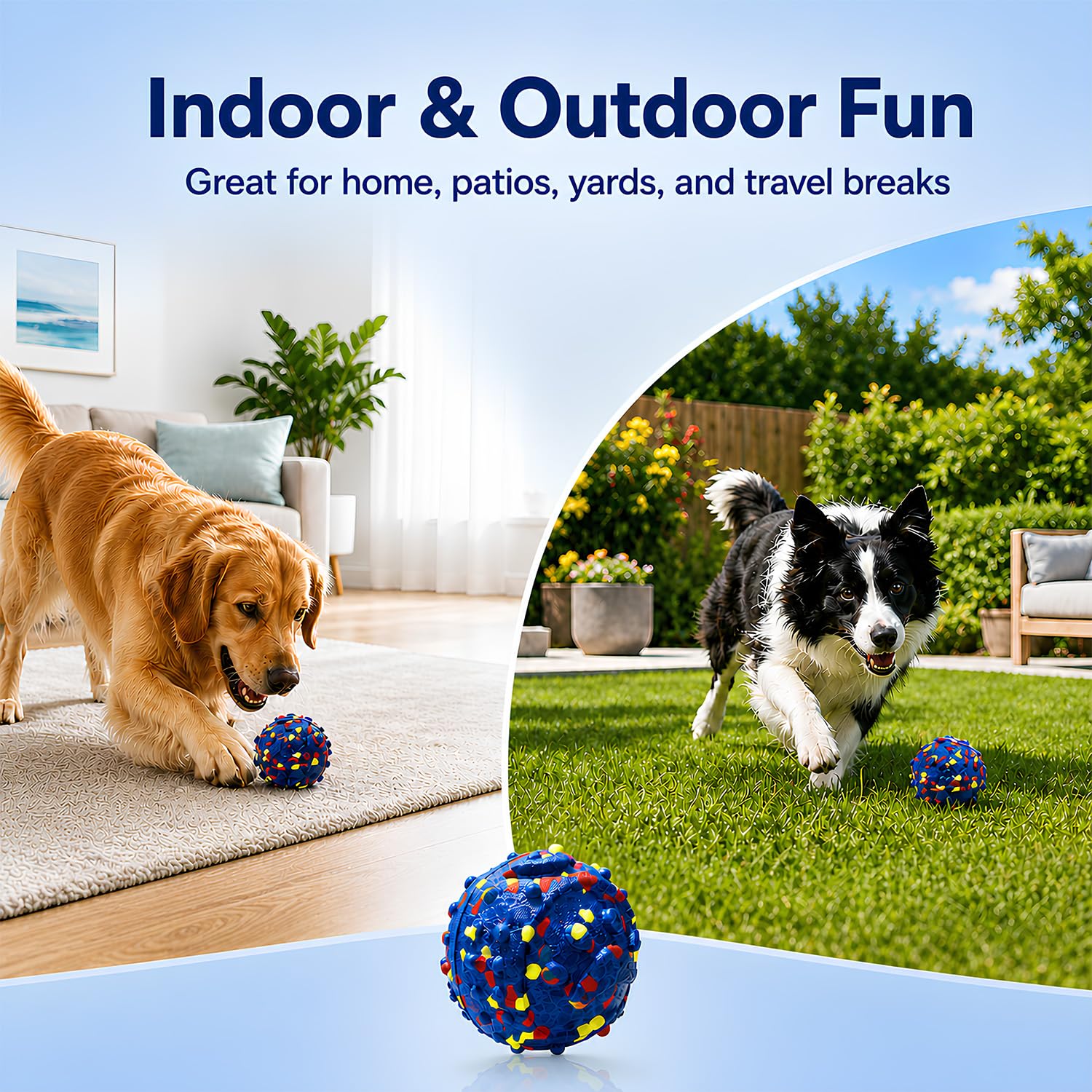 Smart Interactive Rechargeable Moving Dog Ball Toy Waterproof USB-C Charging