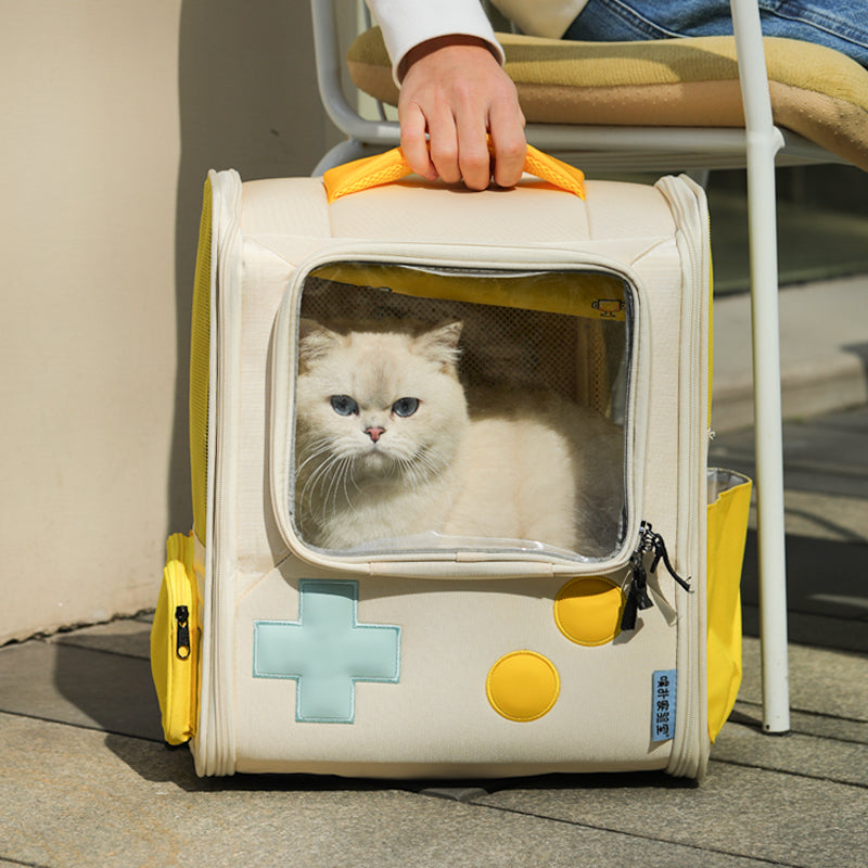 Retro Game Console Pet Backpack Foldable Travel Carrier Bag