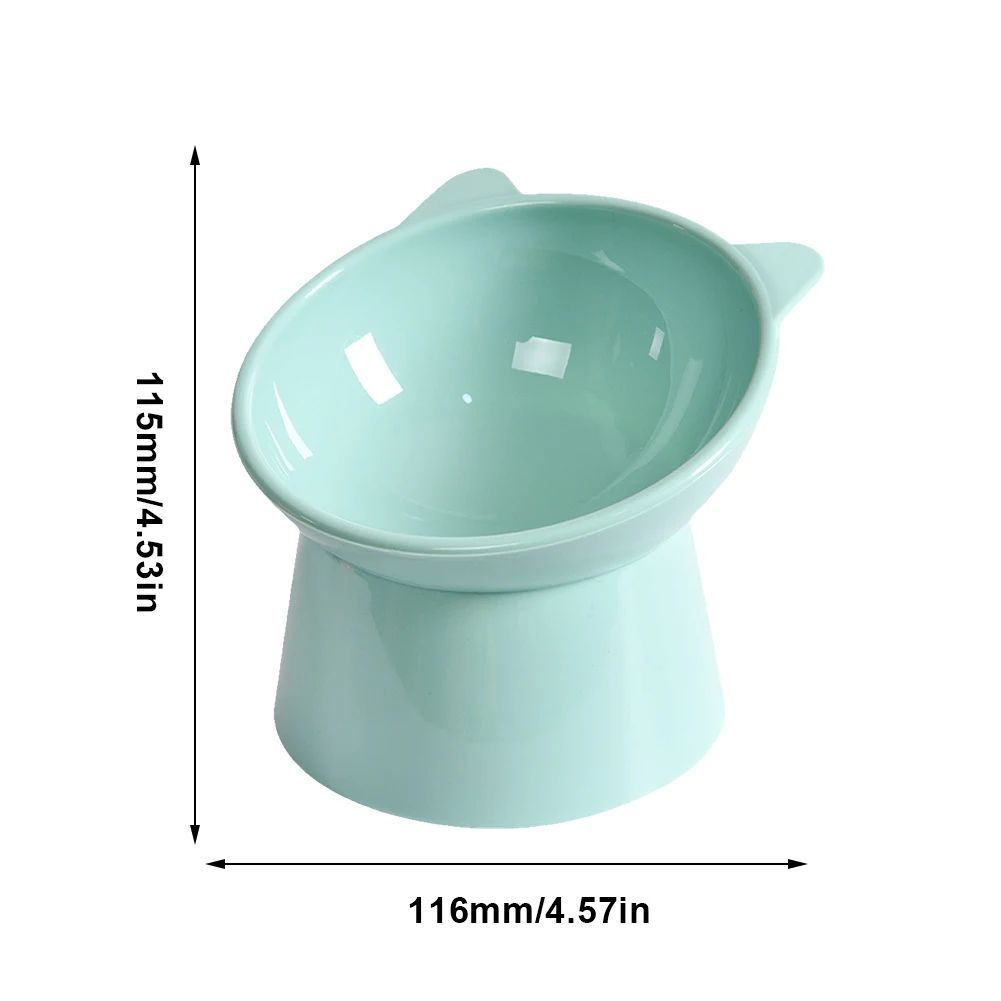 Tilted Elevated Cat Food Bowl Anti Slip Ergonomic Feeding Dish