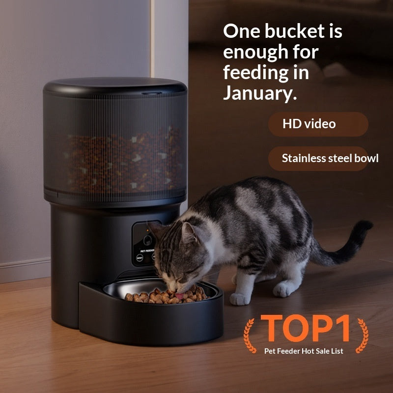 Smart Pet Feeder with Timed Feeding Remote Voice Control System