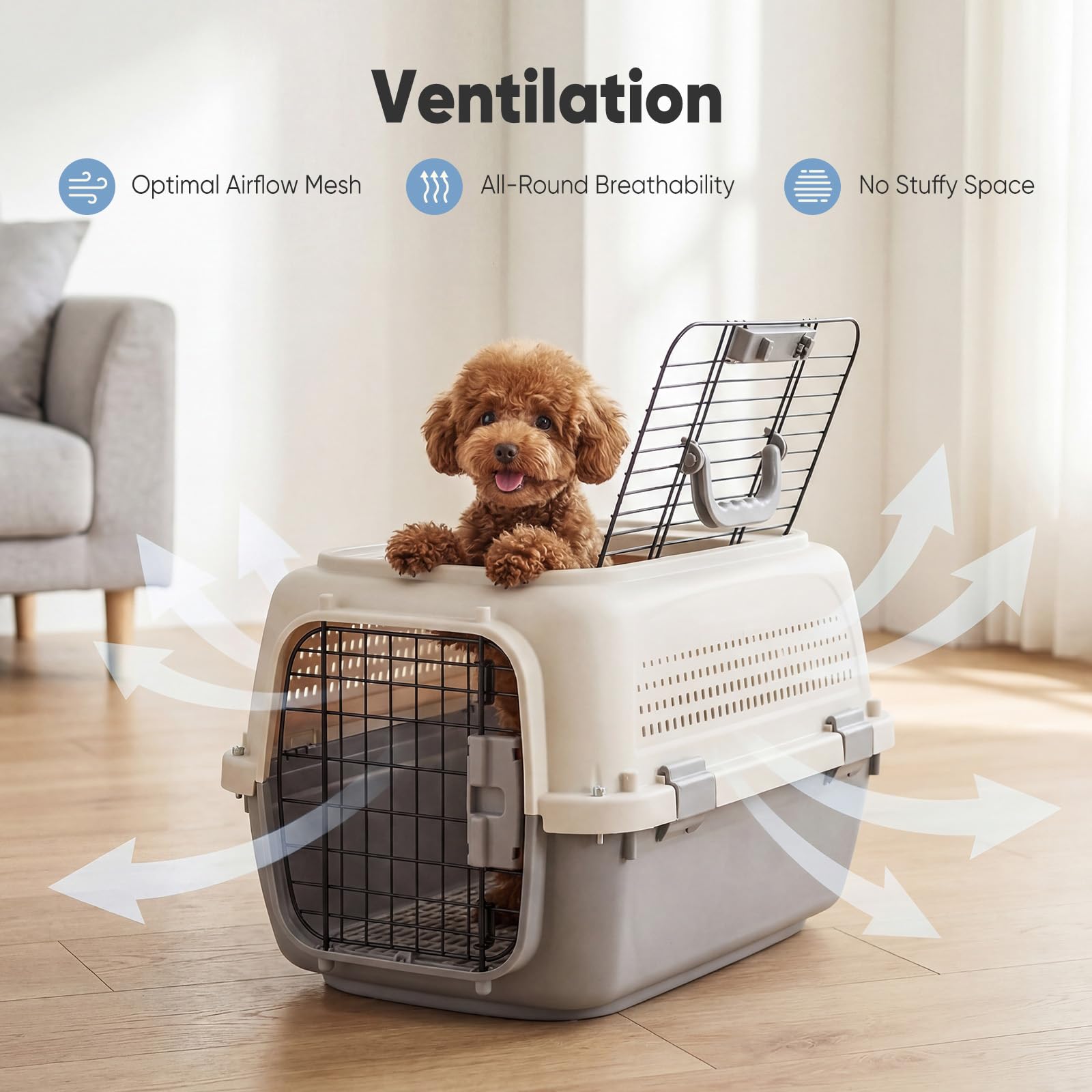 Airline Approved Pet Carrier Crate for Small Dogs Cats Travel