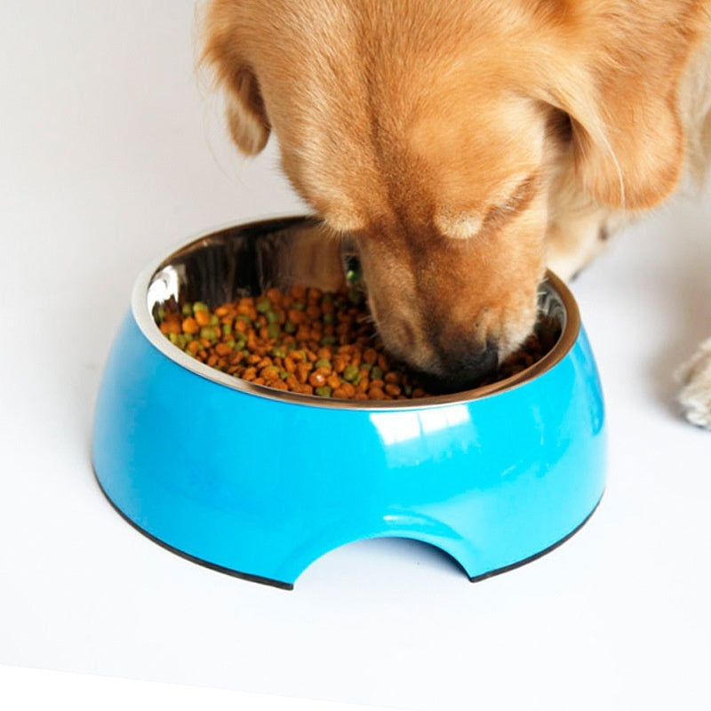 Stainless Steel Melamine Pet Feeding Bowl Tableware Set
