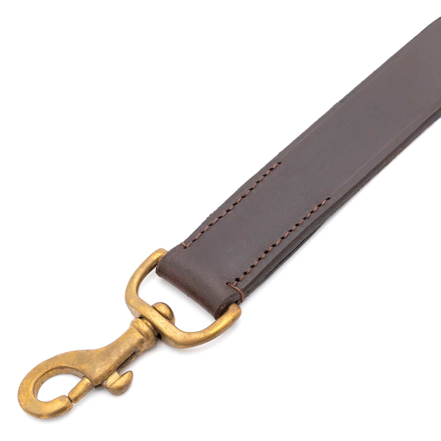 Jeffers Flat Leather Dog Leash with Hand Strap